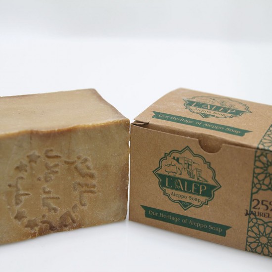 1 piece of (25% Laurel Oil Traditional Aleppo Soap) 190g±\bar