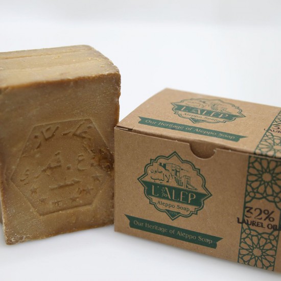 1 piece of (32% Laurel Oil Traditional Aleppo Soap) 190g±\bar