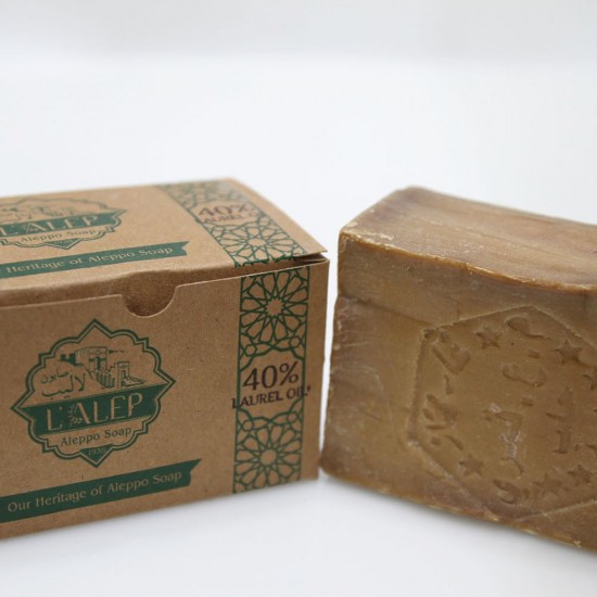 1 piece of (40% Laurel Oil Traditional Aleppo Soap) 190g±\bar