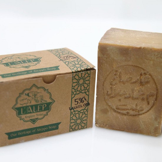 1 piece of (5% Laurel Oil Traditional Aleppo Soap) 190g±\bar