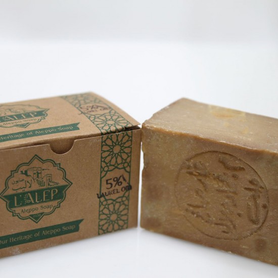 1 piece of (5% Laurel Oil Traditional Aleppo Soap) 190g±\bar