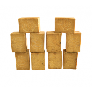 10 bars of traditional Aleppo soap (15% laurel oil) 190 g±\bar