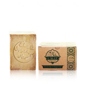1 bar of (15% Laurel Oil Traditional Aleppo Soap) 190g±\bar